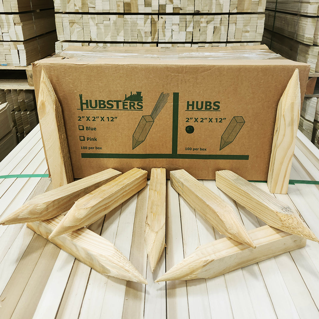 12" Hub Stakes (Yellow Pine)